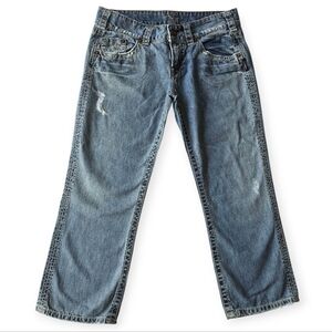 Silver‎ Distressed Capri Jeans Size 30